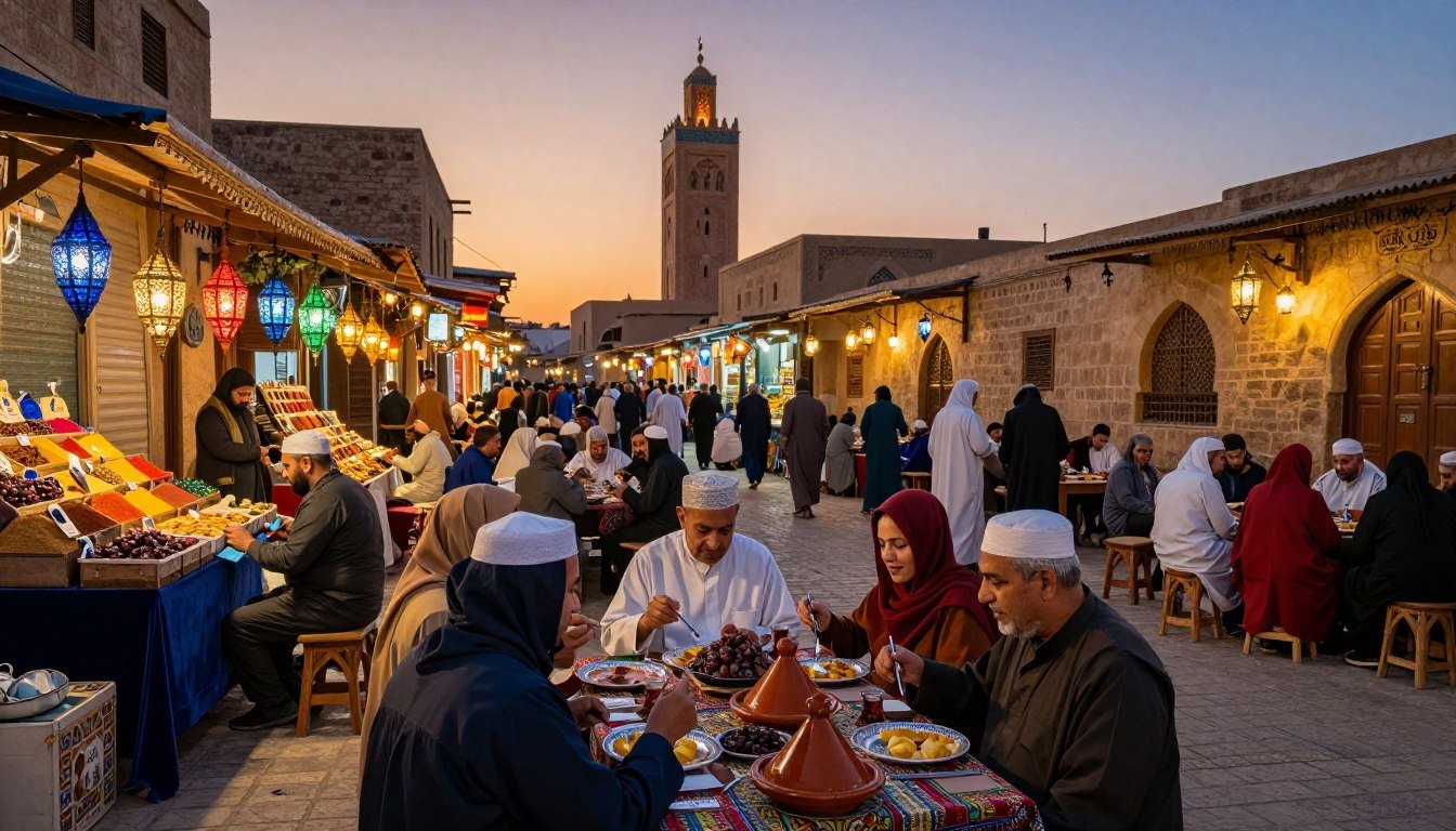 Morocco changes a lot during Ramadan, giving visitors a special view of its culture and daily life. Ramadan is a big Islamic holiday, celebrated by Muslims everywhere, including in Morocco. It's a big part of the local culture here.